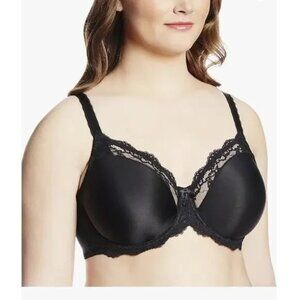 Wacoal Black Supporting Role underwire bra with lace trim 32G